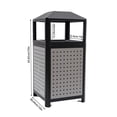 thumbnail image 2 of 16*33.25 Commercial Waste Container Outdoor Trash Can Garbage Enclosure Grey for Conference Rooms, 2 of 16