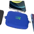 thumbnail image 2 of Rush Charge Universe 3 in 1 Portable Charger – 3300mah, 2.4A High-Speed Fast Charging Compatible with iPhone and Android Lightning, Type C, Micro-USB Charges 3 Devices at a Time Pre-Charged RC33 Blue, 2 of 5