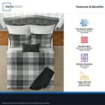 thumbnail image 5 of Mainstays Full/Queen Comforter Set, All-Season, 5-Piece, Grey Plaid, 5 of 17