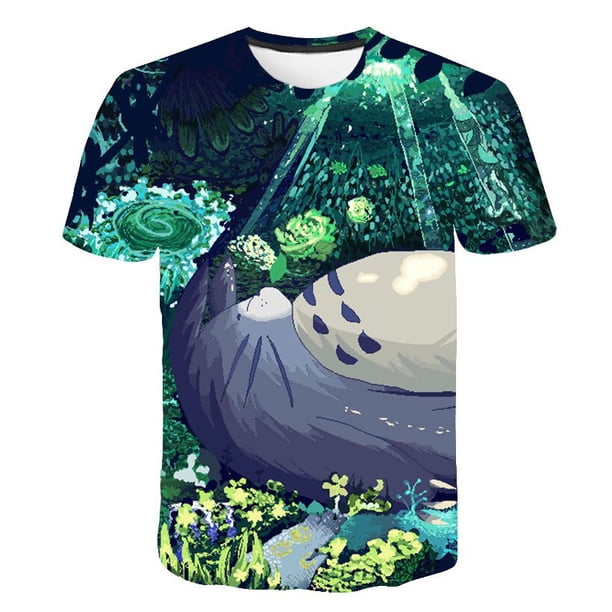Niños Anime Totoro diseño camiseta niños/niñas gran Casual Kawaii manga corta Tops niños divertido T-Shirt6T Gao Jinjia LED