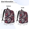 thumbnail image 3 of Honeii Rose Flowers Print Canvas College Laptop Backpack, Durable Rucksack Travel Notebook Bag School Backpack Book Bag for Men Women-Small, 3 of 7