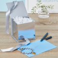 thumbnail image 2 of Small Gift Box with Bow and Shredded Paper Fill (Silver Signature 4 inch Gift Box with Glitter) for Weddings, Graduations, Bridal Showers, Anniversaries, All Occasion, 2 of 6