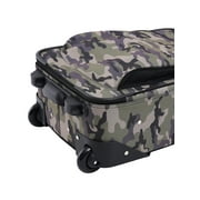 Travelers Club 3 Piece Kids and Junior Rolling Travel Luggage Set, Camo