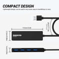 thumbnail image 4 of Concentrador USB de 4 puertos, concentrador USB 3.0, divisor USB ultrafino para MacBook Pro/Air, adaptador multipuerto de 5 Gbps para iMac Pro, Xbox, PS4, Dell, HP, Surface Pro, portátiles,, 4 of 8