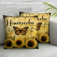 thumbnail image 3 of Nawypu Sunflower Throw Pillow Covers Decorative Fall Pillowcase Faith Love Hope Family Square Pillow Cushion for Couch Sofa Bed Living Room Car Chair(Light Brown,Bright), 3 of 5