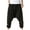 1#Black, variant on Bazeneo Linen Trousers Mens Smart Casual Harem Pants Elastic Waist Drop Crotch Hippie Trouser Fashion Solid Colour Hip Hop Bottoms Summer Lightweight Jogging Bottom Y2K Streetwear