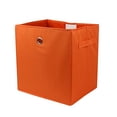 thumbnail image 5 of The Elixir Eco Green Storage Cube Box with Strong Fabric Canvas Foldable Basket Organizer Bin, Orange, Extra Large, 5 of 5