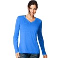 thumbnail image 1 of Hanes T-Shirt à Manches Longues à Col en V pour Femmes Sport Cool DRI Performance, S, 1 of 4