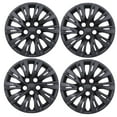 thumbnail image 3 of 16" Set of 4 Hubcaps Wheel Rims Cover Fit 2012-2014 Toyota Camry /2012-2014 Toyota Camry Hybrid Compatible with Steel Wheels Snap on Installation(16-inch,Black Matte), 3 of 12