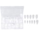 thumbnail image 4 of Punta de uñas postizas, 500 piezas de uñas postizas transparentes, uñas postizas transparentes, probadas y confiables, 4 of 8