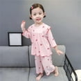 thumbnail image 4 of Ensemble de Pyjama pour Tout-Petites Filles, Haut à Col Rond à Enfiler à Imprimé Fraises, Ensemble de Pyjama Décontracté pour Filles, Pyjama pour Garçons 3T 4T, 4 of 6