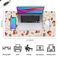 thumbnail image 5 of Long Mouse Pads for Desk,Beige Christmas Santa Pattern Desk Mats on Top Of Desks, Desk Mouse Pad Extra Large with 3mm Non-Slip Base and Stitched Edge for Gaming,Office,Work,Home 31.5x15.7in, 5 of 5