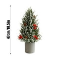 thumbnail image 3 of Christmas Frosted Tabletop Tree with Red Berries Elegant Holiday Centerpiece Decoration, 3 of 6
