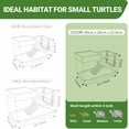 thumbnail image 6 of Aquatic Turtle Tank,Upgrade PC Turtle Tank Starter Kit, Reptile Habitat with Lid,Hanging Basking Platform, Bottom Drainage for Turtles,Crabs,Shrimps and Small Reptiles. (15.75×7.9×9''/White), 6 of 14