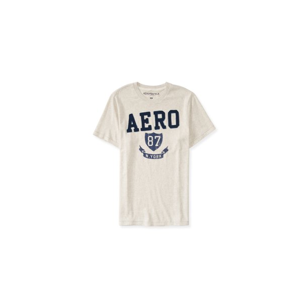 Camiseta adornada Aeropostale AERO 87 para hombre color beige XXL