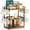 Vintage Brown + Black, variant on Coffee Mug Cup Holder Rack for Cabinets Countertop, 3 Tier Expandable Mug Storage Organizer Bamboo Coffee Bar Station Display Stand Shelf for Kitchen Countertop, No Assembly, More Space