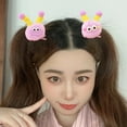 thumbnail image 5 of Plush Duckbill Hairpin Furry Pompoms Cartoon Barrettes for Children Teens Girls Fashionable Party Hair Accessories, 5 of 8