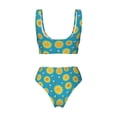 thumbnail image 5 of Daiia Bee Sunflower Women's Bikini Set Two Piece Swimsuit High Waisted Bikini Adjustable Straps Bikini Perfect for Beach, Pool, and Summer Vacation-, 5 of 9