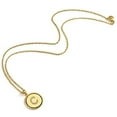 thumbnail image 3 of Yellow Gold Plated Initial Disc A - Z Rainbow Cubic Zirconia Letter Pendant Mens Womens Necklace, Giorgio Bergamo Gold, J, 3 of 6