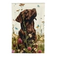thumbnail image 2 of Shangniulu Spring Summer Garden Flag Floral Yard Flag Flower Labrador Dog Garden Flags for Outside Small Outdoor Welcome Flags White, 2 of 6