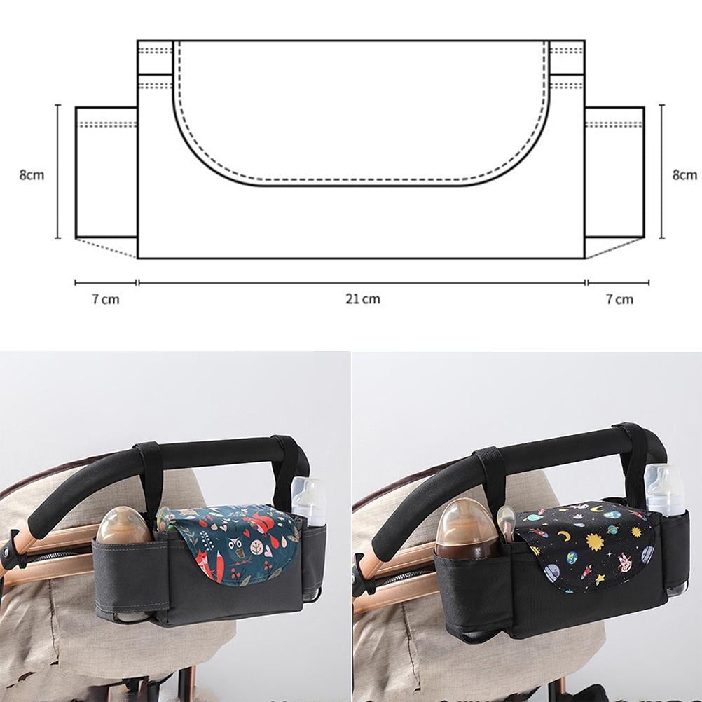 Stroller Hanging Bag Baby Stroller Hanging Organizer Bag Polyester Newborn Baby Carriage Pram Bottle Bag
