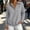 A1-Grey, variant on Women Polo V Neck Lightweight Fall Sweaters Oversized V Neck Sweatshirt Kangaroo Pocket Snap Button Collared Button Up Pullover Tops Sweatshirts for Women Banded Hem Black XL