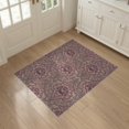 thumbnail image 3 of ODIKA Damask Distressed Scrolling Peony Scroll Border Pink Vintage Refined Structured Non-Slip Chair-Friendly for Home Office, Hallway, Laundry Room, 3 of 7