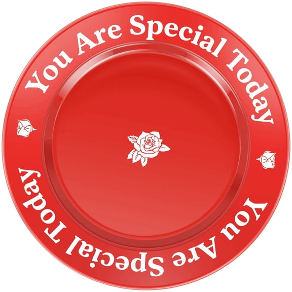 FKSZLL You Are Special Today Red Plate 10.43 Inch Decorative Red Ceramic Celebration Plate for Birthday Wedding Anniversary Baby Showers