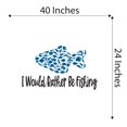 thumbnail image 4 of Boys I would rather be Fishing Cute Sports Wall Decal Decoration Fishing Lovers Vinyl Wall Art Quote Decal Lasts Years and Easily Removable - Size: 40 In(W) x 24 In(H), 4 of 5