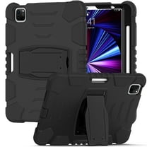 XYX Case for iPad Pro 11 inch (4th/3rd/2nd/1st Gen), Dual Layer Slim Heavy Shockproof Rugged Protective Cover Case with Kickstand (Black)