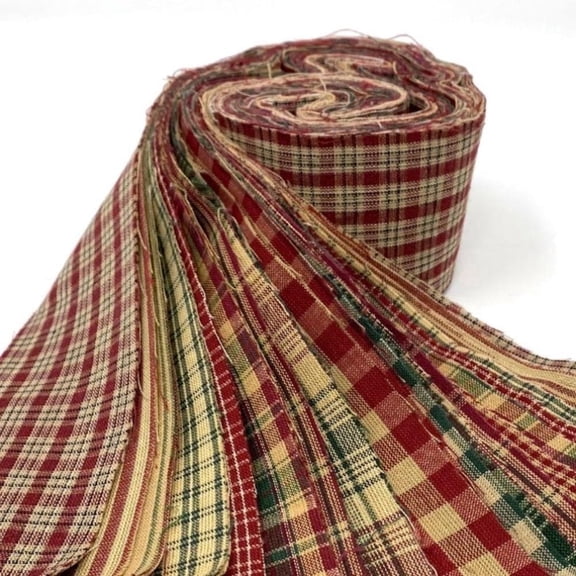 Heymaple 40Pcs Jelly Roll Fabric Strips for Quilting and Sewing, 2.6" x 20" Precut Fabric for DIY Crafting, Plaid Series