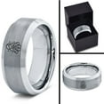 thumbnail image 4 of Blue Gamer Tungsten Ring Jewelry Grey Patterns Mens Wedding Band Unique Marriage Mom Men, 4 of 7