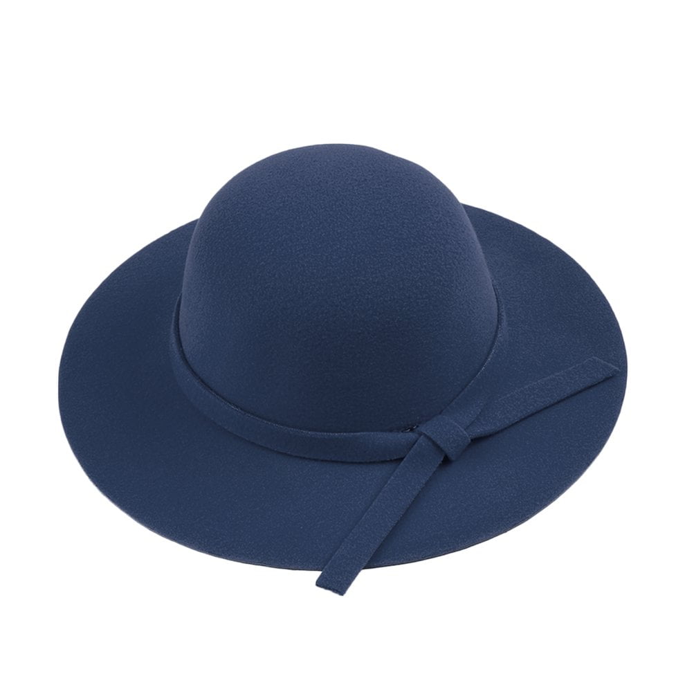 blue floppy felt hat