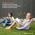 thumbnail image 3 of ECR4Kids Plastic Leaf Scoop Floor Rocker Seat, Classroom Furniture, Light Grey, 6-Piece, 3 of 9