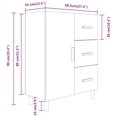 thumbnail image 4 of vidaXL Sideboard Black 69.5x34x90 cm Engineered Wood, 4 of 5
