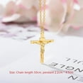 thumbnail image 3 of Lordgold Christian Cross Series Necklaces Jesus Cross Necklace Religion Choker Chain Punk Jewelry For Women Men Baptism 14k Yellow Gold Gifts, 3 of 7