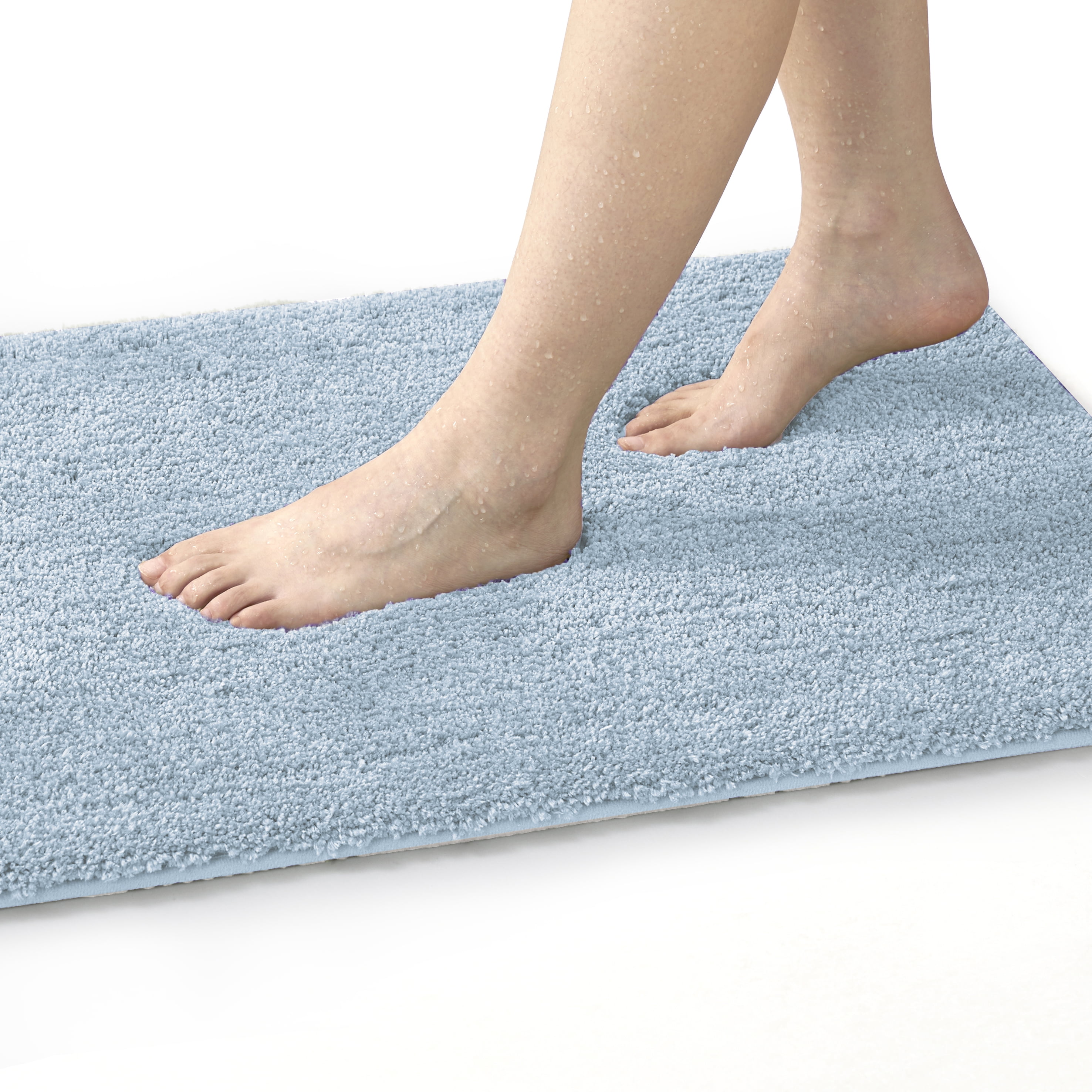 Yafa Home Fashion 1 Piece Solid Microfiber Soft Bathroom Rug , Non-Slip TPR Backing