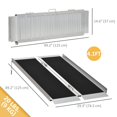 thumbnail image 2 of 4ft Portable Aluminum Wheelchair Ramp - Single Fold Mobility Ramp for Scooter, Walker & Bike - Black Threshold Ramp for Home & Travel Use, 2 of 7