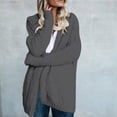 thumbnail image 2 of Vinsonshop Winter Clothing for Women Fuzzy Cardigans for Women Open Front Cardigan for Women Fuzzy Jackets for Women Outerwear for Women Long Cardigans for Women Winter Cardigan for Women Dark Gray L, 2 of 8