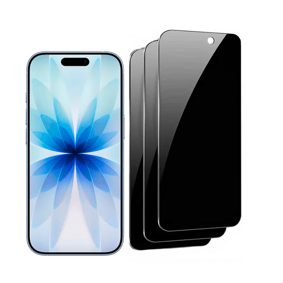 3-Pack Qixxronics for iPhone 17 Privacy Screen Protector Anti-Spy Bubble Free 9H Tempered Glass