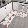 thumbnail image 2 of Pioneer Flower Floral Print Pattern Kitchen Rugs Sets Of 2,Anti Fatigue Kitchen Mat Rugs Non Slip Washable,Decorative Kitchen Floor Mats for Kitchen,Sink,Laundry,17"x30"+17"x47", 2 of 7