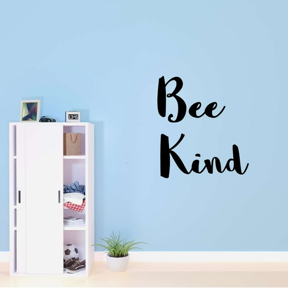 Babies Bee Kind Cute Quotes & Sayings Wall Decal Decoration Bee Kind to Everyone Inspirational Vinyl Decal Lasts Years and Easily Removable - Size: 10 In(W) x 8 In(H)