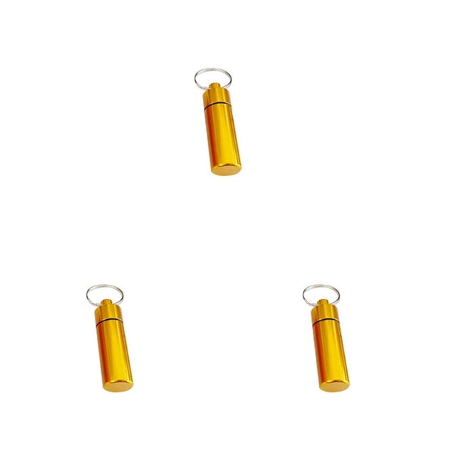 Matsuzay Tapón para los oídos de botella, soporte de aleación de aluminio con buen sellado, jarrón portátil, medicamento para el hogar, 3Conjunto