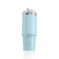 thumbnail image 1 of Botella de vacío de gran capacidad aislada de café Copa de té Taza de ejercicio Jogging Taza de bebida de acero inoxidable con tapa transparente HOME AZUL 600ml Advancent HA011613-03B, 1 of 7