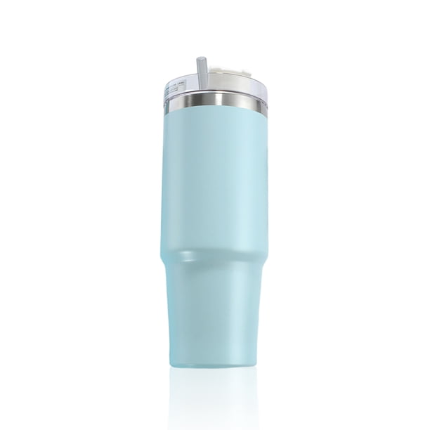 Botella de vacío de gran capacidad aislada de café Copa de té Taza de ejercicio Jogging Taza de bebida de acero inoxidable con tapa transparente HOME AZUL 600ml sidaley HA011613-03B
