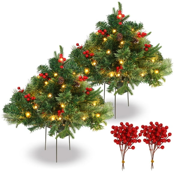 Llenador de urnas esmeriladas con forma de tigre para árbol de Navidad, 55 cm, con 50 luces LED