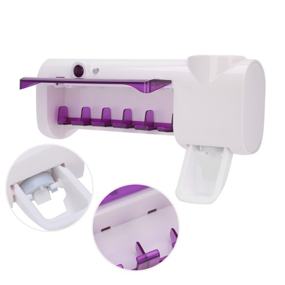 Container UVC Toothbrush Holder Wall Mounted Rack Cleaning PunchFree Toothbrush Organizer for Bathroom