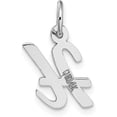 thumbnail image 3 of 14k White Gold Small Script Letter H Initial Charm, 3 of 6