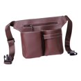 thumbnail image 1 of Bolsa de cuero PU para tijeras, riñonera para salón, correa ajustable, Clips portátiles marrón jinwen bolsa de tijeras, 1 of 8