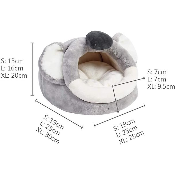 Cama cálida y ligera de hámster para invierno, cama de nido de roedores para mascotas, nido de invierno cálido y cómodo para el hábitat del hámster de la rata de hurón (grauxl) Feliz Sencillez